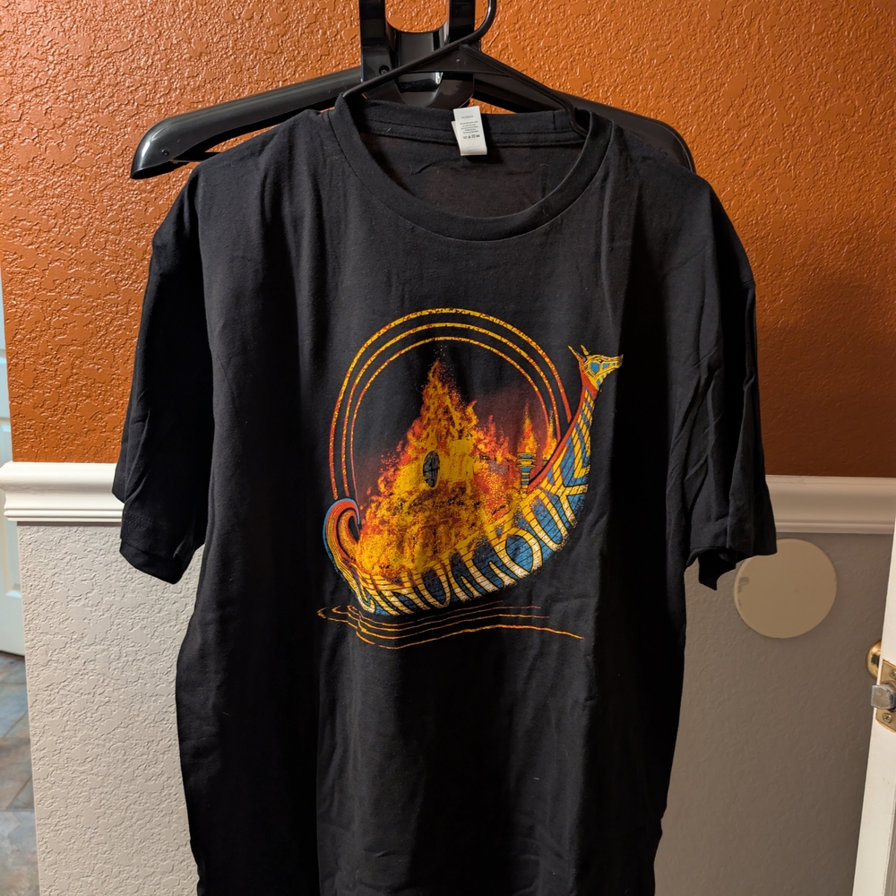 Black Graphic T-Shirt with Colorful Design
